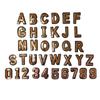 Letras de Lantejoulas Douradas Transfronteiriças 26 Números Letras Bordadas com Miçangas Adesivo Patch para Roupas Número para Colar em Tecido de Mochila