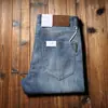 Calça masculina fina nova de primavera 2024 marca lavada stretch reta solta jeans masculino moderno de alta qualidade