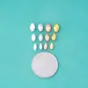 Plata Esterlina S925 Chapada en Oro Ojo de Gato Perlas de Oliva Perlas de Arroz Espaciadores Ovalados Cuerda de Cuentas DIY Accesorios de Plata