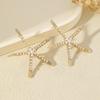 Pendientes Exagerados de Lujo Ligero de Industria Pesada Europeos y Americanos con Borla de Calamar Estrella de Mar Caleidoscopio para Playa Oceánica Pendientes Elegantes Versátiles Pendientes