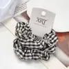 Elástico de Cabelo Xadrez Retro de Cor Contrastante, Forte e Não Deforma Facilmente, Estilo Delicado para Meninas, Especificamente para Rabos de Cavalo, Versátil para o Dia a Dia