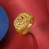 Joyería de Oro Arena Vietnamita Fu Cai Anillo para Hombre Lujo Ligero Anillo de Oro para Personas de Mediana Edad y Mayores Puesto de Anillos Abierto Venta al por Mayor