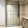 Mamparas de Ducha Fijas y Deslizantes de Acero Inoxidable, Mamparas de Baño de Vidrio Templado, Puertas Correderas de Separación Seco y Húmedo para Hotel al por Mayor