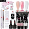 Arte de Uñas 15ml Gel de Extensión Set de 12 Piezas, Pincel Moldeador de Uñas, Gel de Cristal, Gel de Cristal Exclusivamente para Ventas Transfronterizas