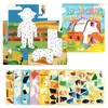 Puzzle de Figuras 3D con Pegatinas para Niños Transfronterizo Animal Coche Cognitivo Juego de Entrenamiento de Concentración con Puzzle de Pegatinas DIY