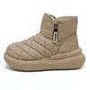 28110 Pão Quente Sapatos Grandes de Algodão 2025 Sapatos Femininos de Inverno Mais Veludo Aumento de Altura Sola Grossa Botas de Neve Femininas