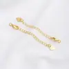 Retención de Color Fuerte Paquete Oro Real 18K Corazón de Melocotón Flor Corazón Yema de Flor Gota de Agua Cadena de Cola Cadena de Extensión para Pulsera Collar DIY Accesorios de Joyería