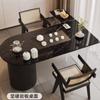 Mesa de té y combinación de sillas para balcón de tablero de roca, sala de estar para el hogar, mesa de té pequeña, lujo ligero moderno, alto sentido, nuevo 2024