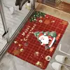 Tapete de Chão para Banheiro Natal Casa Banheiro Lavatório Decorativo Capacho Banheiro Absorvente de Água Antiderrapante Tapete de Chão de Lama Diatomácea