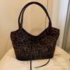 Bolso Tote con Cordones y Lazo Estilo Coreano para Mujer 024 Nuevo de Gran Capacidad Moderno con Estampado de Leopardo Bolso de Hombro Bolso General Elegante