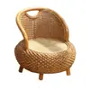 Almofada de Assento Trançada em Rattan, Tatame Trançado de Palha, Almofada Tradicional Chinesa para Meditação, Tapete de Joelho para Sala de Estar