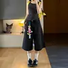 Jeans Acampanados Cortos de Color Claro para Mujer, Estilo Delgado de Verano, Nuevo Modelo 2026, Cintura Alta, Corte Holgado, Tallas Grandes, Pantalones Rectos por Encima de la Rodilla