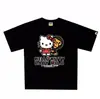 Camiseta de Manga Corta Holgada con Estampado de Dibujos Animados Pe X Hello Kitty Nuevo Milo para Hombres y Mujeres Parejas