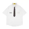 Camisa con Bordado Jiayiku 2026 Estilo Vintage Americano, Elegante Camisa Profesional Casual de Manga Corta para Hombre