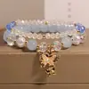 Pulseira com Alto Apelo Estético para Estudantes, Pulseira Fofa de Borboleta para Meninas, Pulseira de Cristal da Moda Estilo Floresta para Meninas Jovens e Melhores Amigas