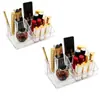 Caja de Almacenamiento para Brochas de Maquillaje, Labial, Brillo de Labios, Herramientas de Belleza, Lápiz de Cejas, Caja de Almacenamiento para Escritorio, Caja de Almacenamiento Transparente de Acrílico
