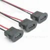 Conector fêmea Tipo-C LN-03, montagem em painel de encaixe, soquete de carregamento de 2 pinos para soldagem de fios para pequenos eletrodomésticos