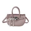 Venta al por mayor transfronteriza Moda Simple de Alta Gama Patrón Lichi Bolso de Cubo Portátil Casual Combinable para Viaje al Trabajo Bolso de Hombro Cruzado