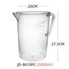 Taza medidora de PC espesada para uso comercial al por mayor, para té, leche, herramientas especiales, de plástico de grado alimenticio, para uso doméstico, taza medidora de gran capacidad