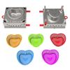 Molde multifuncional para cuenco de drenaje de cocina, fregadero doméstico, cuenco para verduras, molde de plástico para plato de fruta con forma de corazón para limpieza de frutas