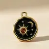 Collar de Aleación Aurora Boreal para Mujer, Diseño Único, Nuevo Collar Cruzado Colorido con Esmalte de Goteo de Aceite, Cadena para Suéter