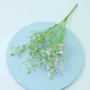 Ramo de flores artificiales de simulación aliento de bebé blanco flor de estrella flor para sostener por la novia flor de seda artificial de plástico flor de planta acuática de 7 colores Orquídea Tigre