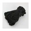 Cuerda Elástica Redonda Negra para Etiqueta de Ropa, Cordón de Zapato, Hilo para Cuentas, Cuerda para Silla, Fabricante Mayorista de Cuerda Elástica de Látex
