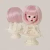 Peluca para Muñeca BJD 346 Puntos Flequillo de Seda Suave Cabello Corto Liso Bob Estilo Bebé Disfraz Cabeza Falsa