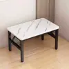 Mesa Plegable para Uso Doméstico, Mesa Baja para Comer, Escritorio, Mesa de Comedor Rectangular, Mesa de Puesto, Mesa Sencilla para Vivienda de Alquiler