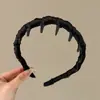 Diadema con Dientes para Frente Alta para Mujer 2026 Nueva Simple de Tela Versátil Antideslizante Pinza para el Cabello Diadema para Uso Diario Exterior Goma para el Cabello