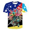 Comercio Exterior Transfronterizo Verano Nuevo Serie Ninja Personajes Animados de Dibujos Animados Impresión Digital 3D Camiseta Casual para Hombre