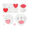 Arcilla de Chocolate para Manualidades Tamaño 8 Corazón Labios Día de San Valentín Decoración para Pastel Fondant Molde de Silicona