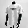 Seda de Leite 2026 Novo Modelo Lingyunzhi Estampa de Texto Estilo Nacional Tendência Verão Solta Casual Camiseta Masculina