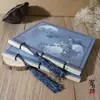 Suiyuefang Estilo Antigo Costurado Caderno em Papel Kraft em Branco Caderno Costurado à Mão Retrô Estilo Chinês Estojo de Safira Estilo Antigo Elegante