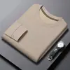 Suéter masculino explosões ao vivo primavera 2025 novo camiseta de manga longa gola redonda para homens base de mahjong