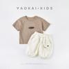 Conjunto de Verão para Bebê Menino 2026 Top de Manga Curta e Calça Casual para Meninos Conjunto de Duas Peças Moda Infantil