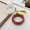 Joyería Transfronteriza Europea y Americana, Diseño de Moda con Efecto Degradado, Pulsera Transparente, Pulsera de Resorte con Patrón de Ola de Agua Irregular de Nicho