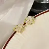 Serie de pendientes de circón microincrustados Pendientes de flor pequeña hueca francesa hoja cuadrada gotas de agua pendientes de circón