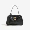 2026 Nuevo Modelo Rodeo Kelly Bolso de Hombro de Piel de Ternero Lisa para Mujer con Hebilla de Cierre de Axila, Bolso Tote Grande para Viajar