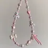 Cadena para Teléfono Móvil de Oso de Dibujos Animados Rosa Linda Casera Colgante de Perro Cachorro Mariposa Colorida Decoración Colgante Ccd