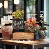 Vaso de Suculenta Ins Vasos de Flores Cerâmica Grande Vaso de Flores Simples Grande Calibre Cerâmica Grossa Fofo Criativo Tronco de Árvore Velha Boca Larga Vaso de Flores