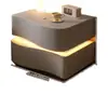 Mesa de cabeceira cor creme para quarto, uso doméstico criativo, nova moderna minimalista inteligente de alta qualidade em madeira maciça com armazenamento para sala de estar