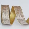 Fita de flanela com fundo dourado de Natal, fita decorativa, laço superior para pendurar na árvore de Natal, presente DIY feito à mão, transfronteiriço, face única