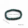 Pulsera de Estilo Étnico Amazon Transfronteriza, Simple y Versátil, Nueva Joyería de Pulsera de Hilo de Cuentas Redondas de Cerámica de Estilo Chino de 6 mm