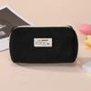 Novo estojo de veludo cotelê de alta aparência simples bolsa de papelaria com malha alunos do ensino fundamental e médio cor creme bolsa de papelaria atacado