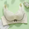 Sensação de nuvem 892 renda de laço temperamento sem costura coleta do busto lingerie sem fio respirável push up sutiã confortável