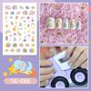 Flat Ricaron Transfronterizos Nuevos Pegatinas de Uñas con Brillo Transfronterizos Niños de la Luz de Luna Animales Lindos Uñas Florales Pegatinas