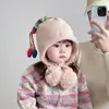 Gorro de Invierno para Bebé de Lana Lindo Estilo Princesa Coreana con Protección para Orejas Gorro Grueso Cálido de Invierno a Prueba de Viento para Niños