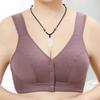 Nuevo Estilo Ropa Interior sin Varillas con Botón Frontal para Mujer, Estilo Chaleco de Algodón Suave Simple, Brasier de Talla Grande para Mediana Edad y Adultas Mayores, Directo del Fabricante