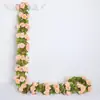 Enredadera de Rosas Artificiales Flor Falsa de Enredadera Flor de Seda Rosa Pequeña Colgante de Pared Cubierta de Tubo de Flor Decoración Alta Simulación